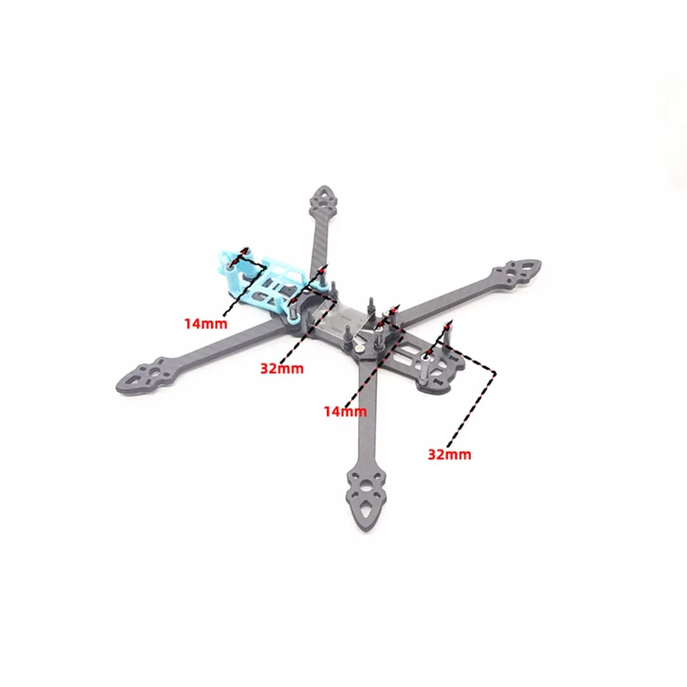 Telaio per drone da 5/6/7" in fibra di carbonio 225/260/295 mm Rack compatibile con MAK4 O3 Air Unit Drone pezzo di ricambio (6")