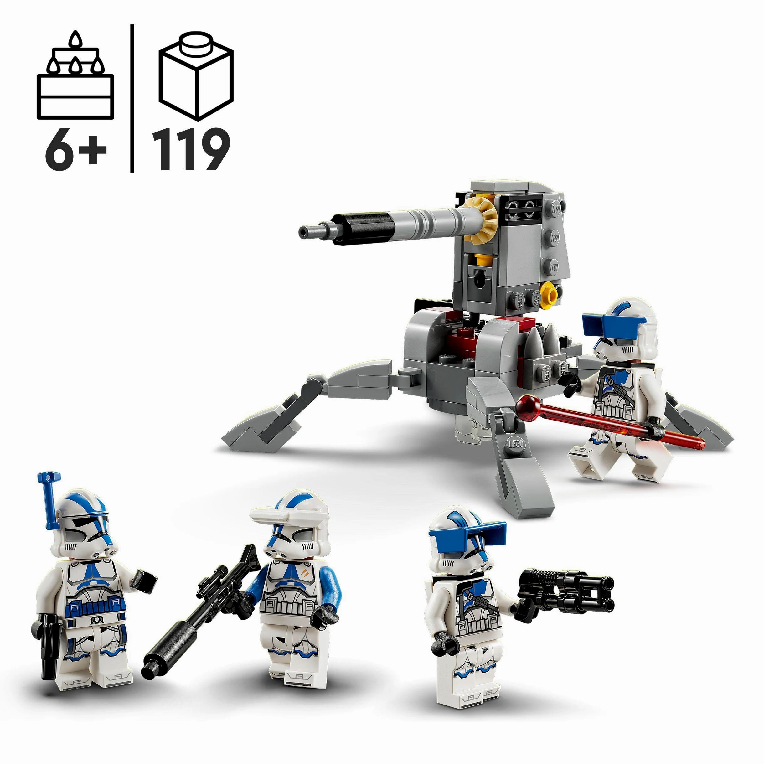 LEGO 75333 Star Wars Jedi Starfighter di Obi-Wan Kenobi, Modello da Costruire & 75345 Star Wars Battle Pack Clone Troopers Legione 501, Modellino da Costruire
