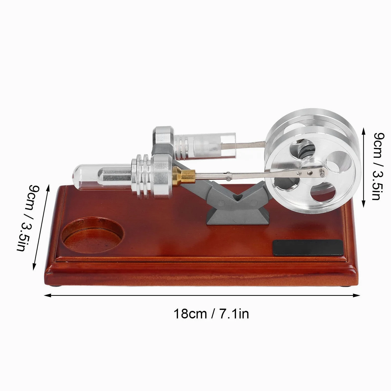 Modello Motore Stirling in Lega di Alluminio Durevole, Motore | Giocattolo educativo, funziona per l\'apprendimento della fisica, oggetto di classe