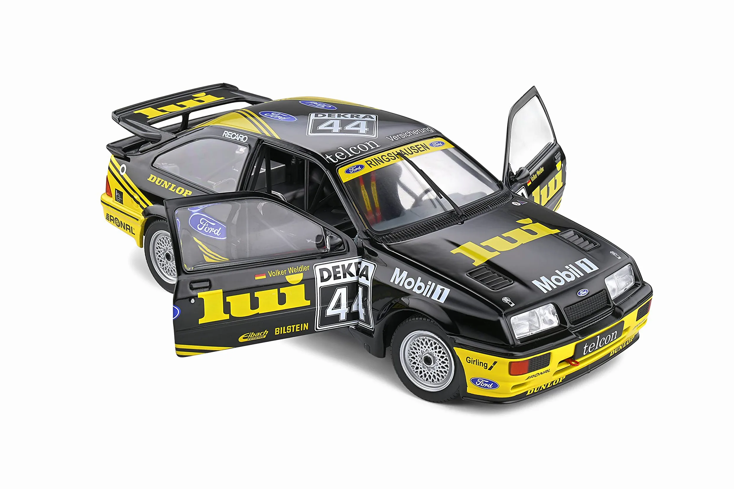 Solido 421180900 1:18 Ford Sierra RS 500# 44 Nero, modellino Auto Die-Cast