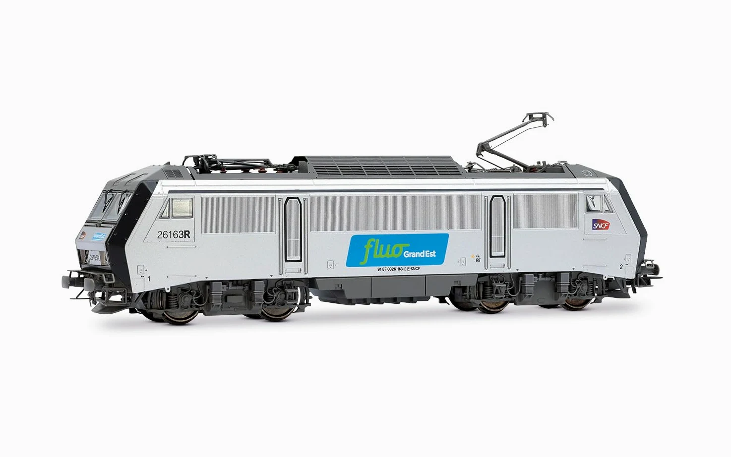 Jouef HJ2470S SNCF, BB 26163R, "fluo Grand Est", ep. VI con Decoder Sonoro DCC, Locomotiva Elettrica Ferroviaria, dai 14 anni in su