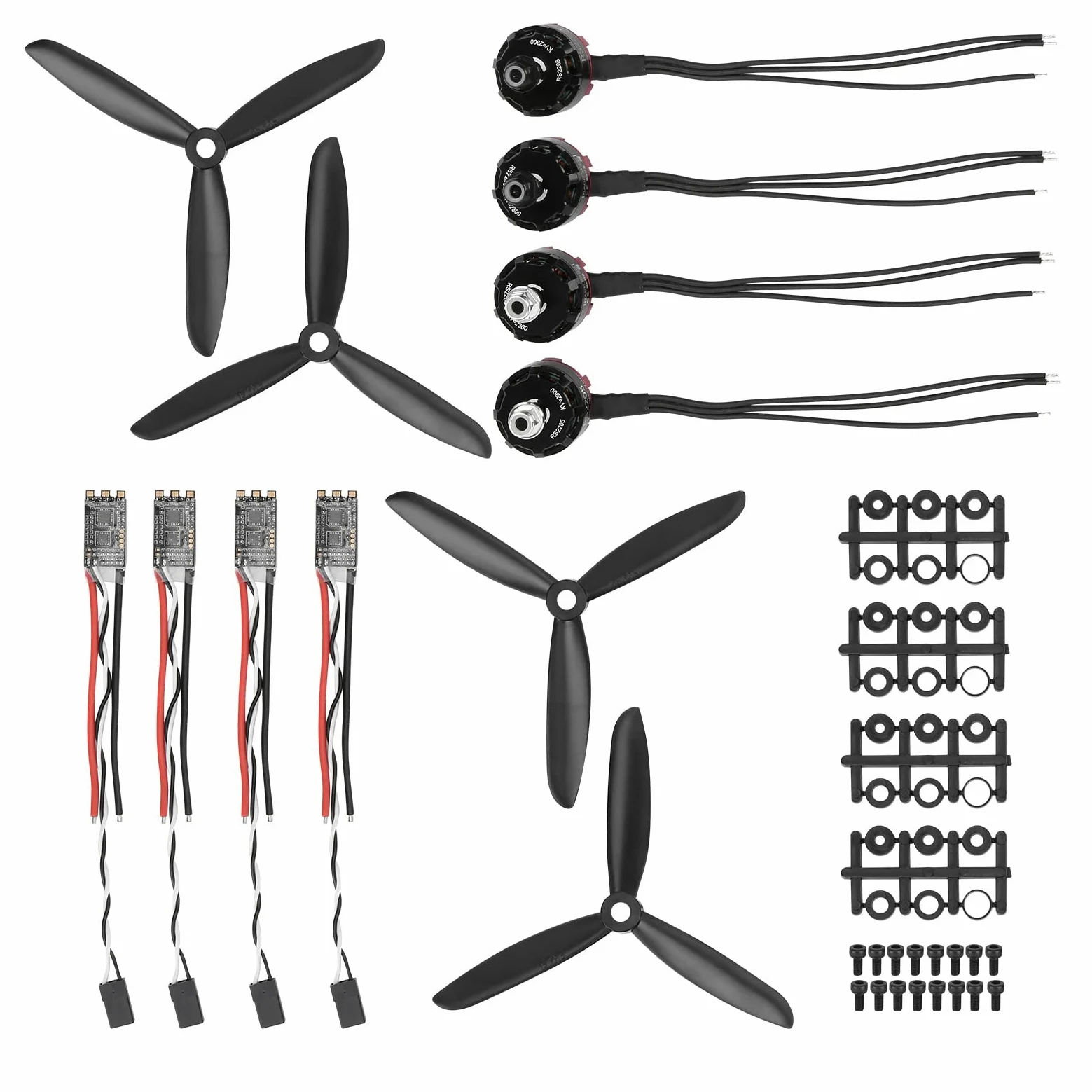 2205 2300 KV Lega di Alluminio CW CCW Motore RC Drone Kit Motore Set RC Accessorio di Ricambio per Drone Racing