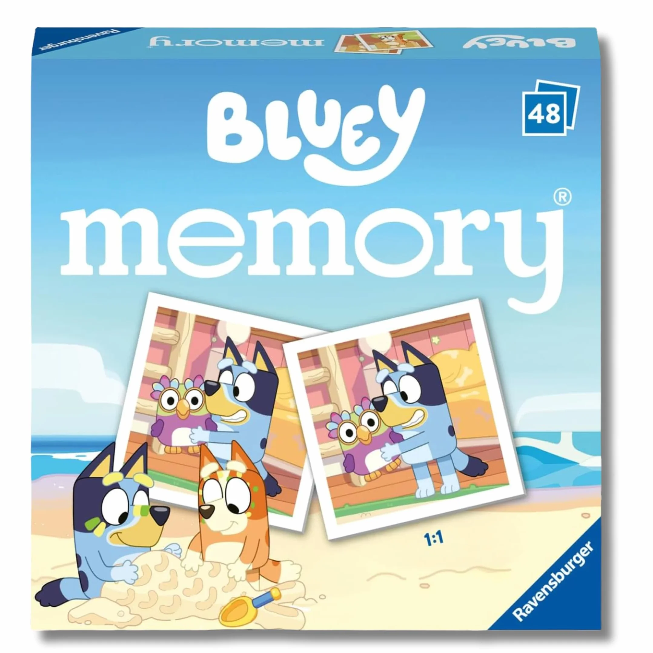 Ravensburger - Gioco Memory Per Bambini Mini Memory Bluey | Gioco Carte Bambini | Giochi Bimba 4 Anni | 2-8 Giocatori | Giochi Di Carte | Regalo Originale