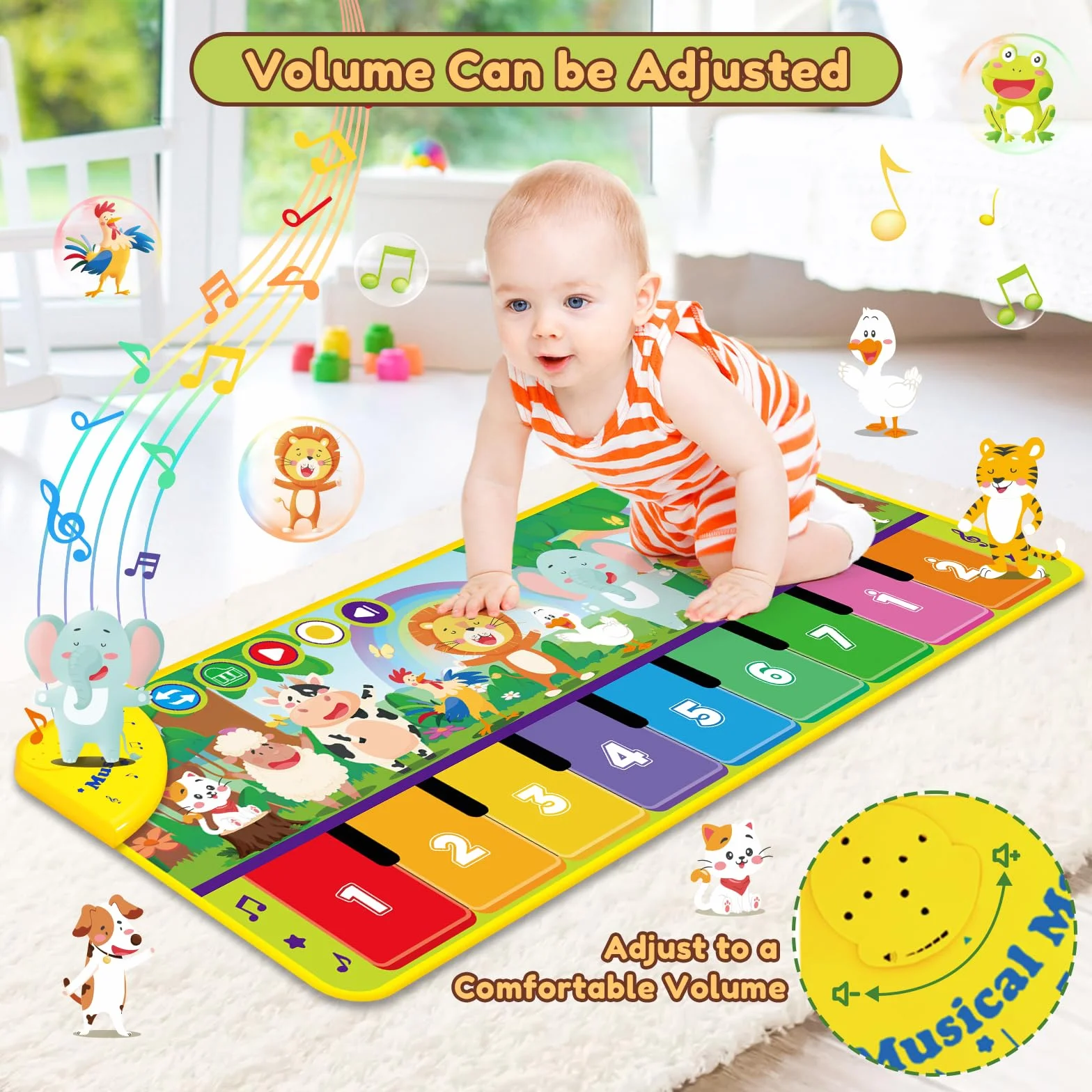 WEARXI Tappeto Musicale Regalo Bambino 1 Anno Giocattoli Bambini 1-5 Anni