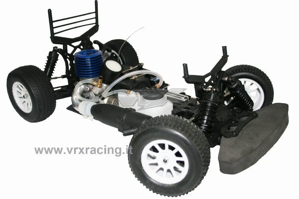 VRX Stradale Flash Rally 1/10 con motore a scoppio GO18 con cambio a 2 marce N2 con telaio in metallo radio 2.4ghz 4WD RTR carrozzeria rossa R0159R