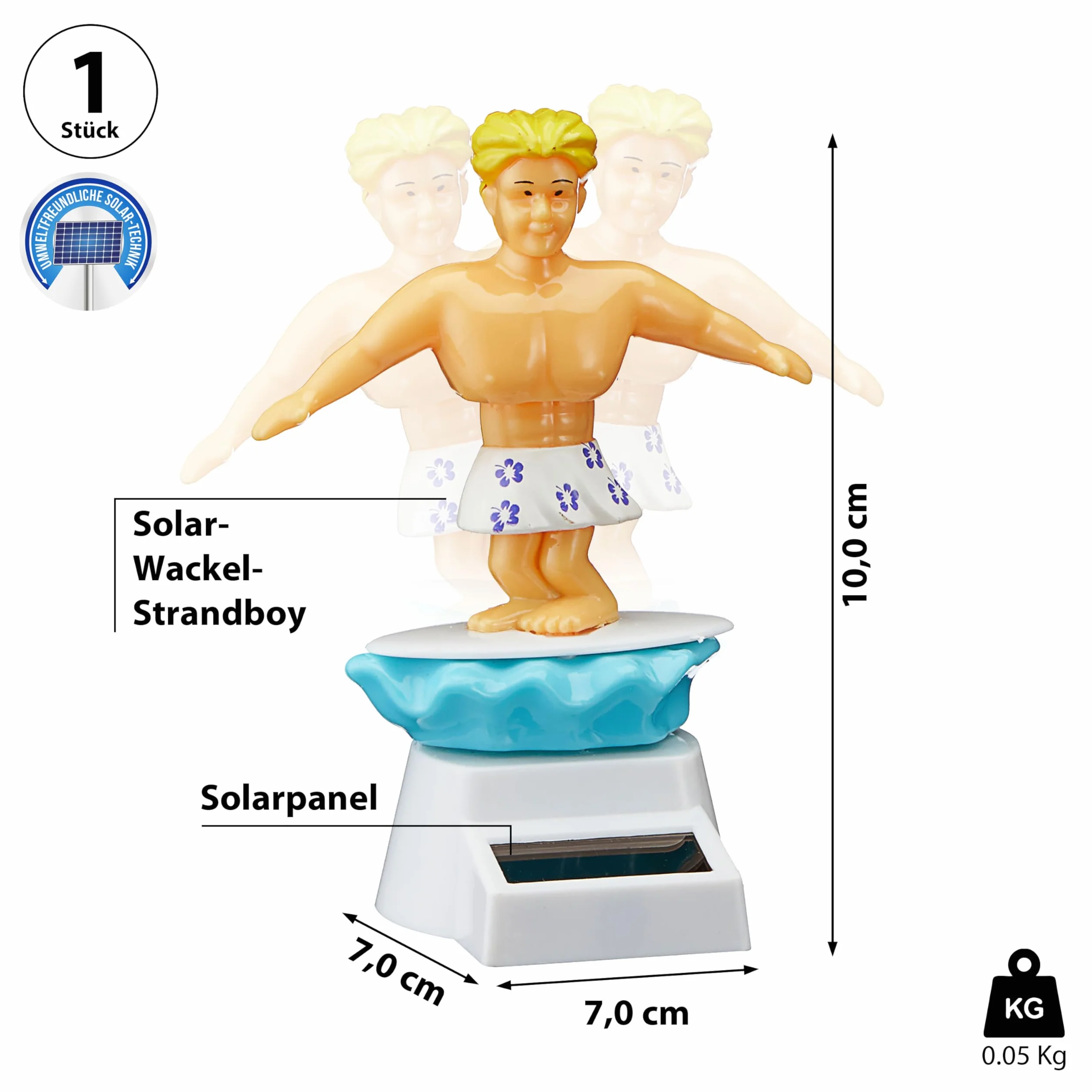 Cepewa Hula Solar Beach Boy Surfista spiaggia ballerino costume da bagno Decorazione auto