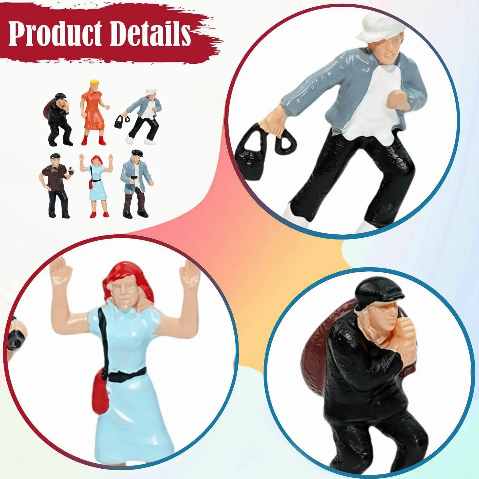 6 Pezzi Figure in 1:87, Piccole Figure per Diorami, Progetti di Costruzione,