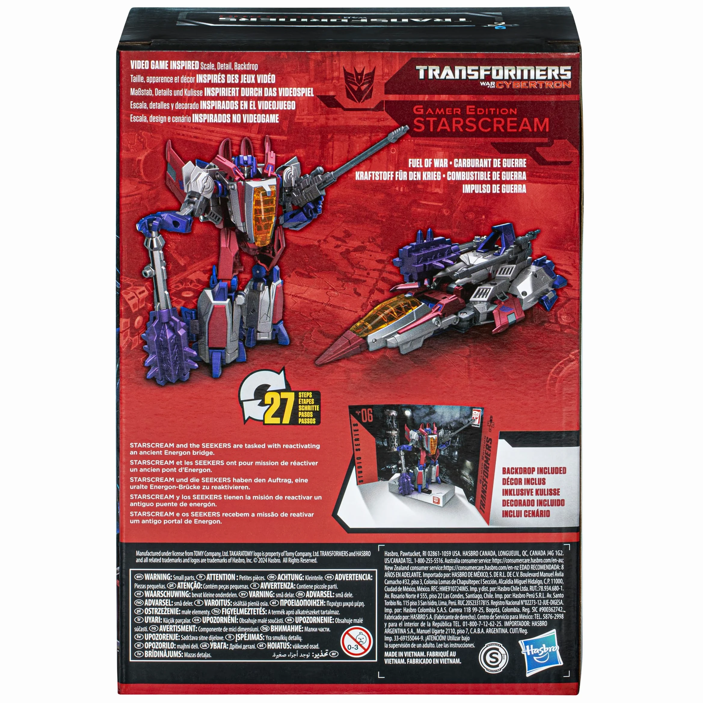 Hasbro Transformers Studio Series Voyager, Action Figure Convertibile di Starscream Gamer Edition 06 da 16,5 cm, Ispirata al Videogioco Transformers: War for Cybertron, dagli 8 Anni in su