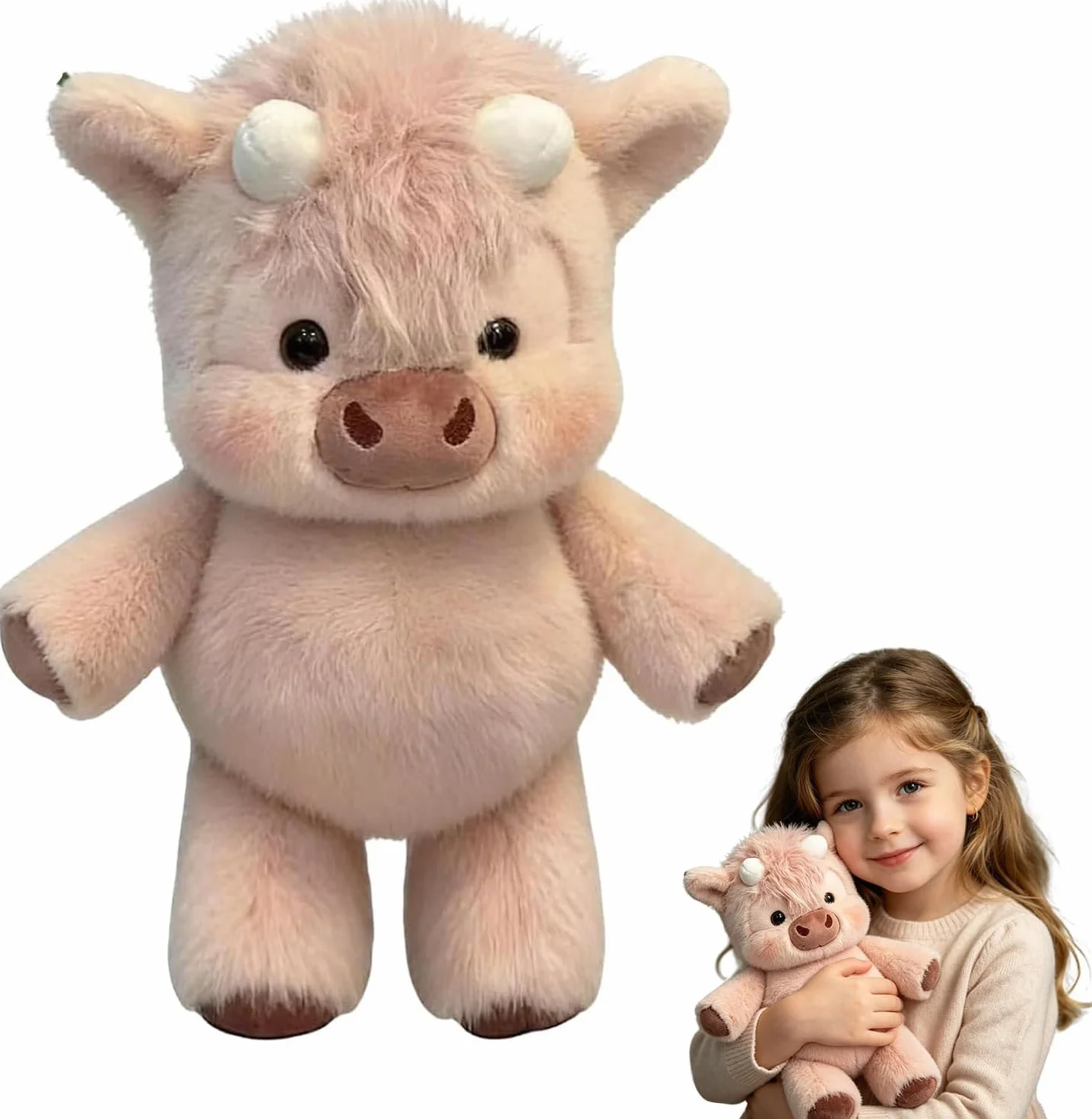 Peluche Che Corre, 45CM Pupazzo Che Corre Mucca, Peluche Miglior Regalo per Bambini e Coppie (B)