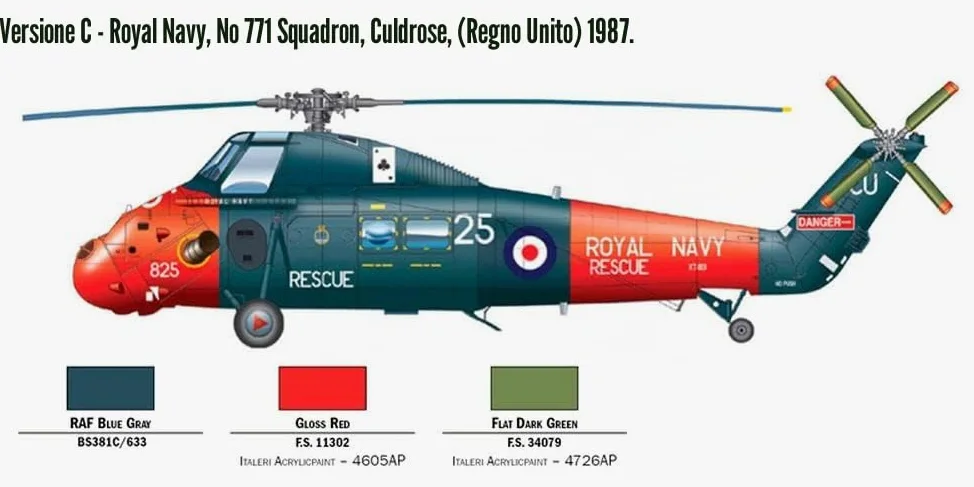 Italeri 2720 Wessex UH.5 Falklands 40 Years Anniversary, Scala 1:48, Plastic Model Kit, Modello in Plastica da Montare, Modellismo