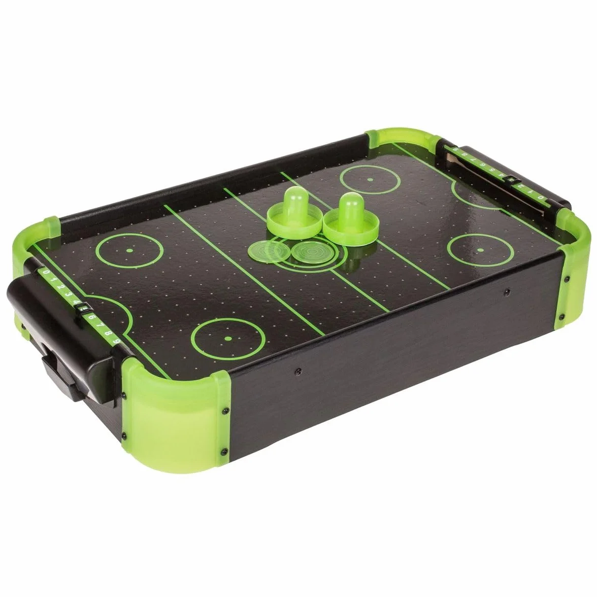 Out of the blue Gioco per feste Air Hockey Mini Airhockey - Set completo per serate in famiglia e feste, 50 x 31 x 9 cm