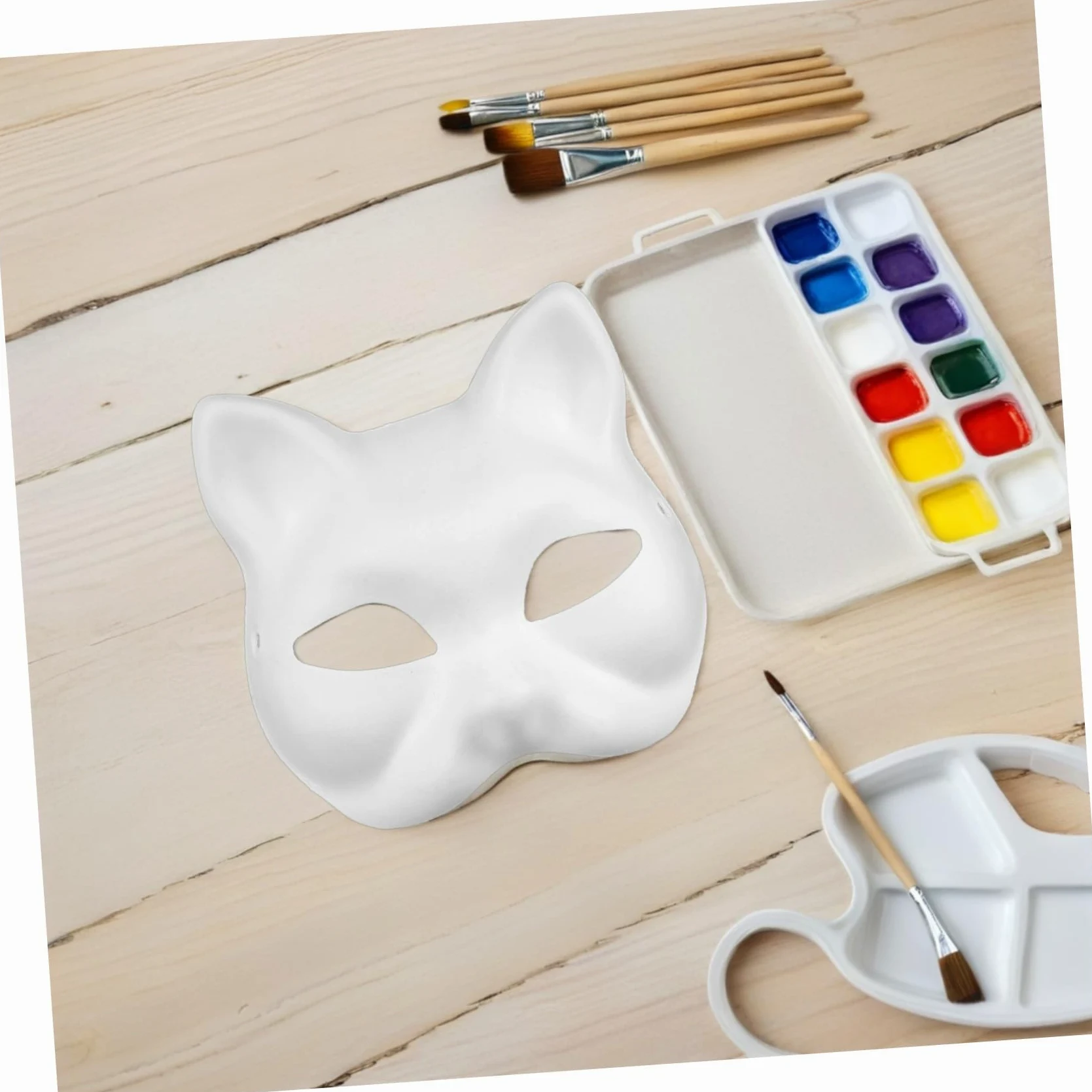 Milisten 16 Maschere Animali da Dipingere in Pasta Maschere Vuote Volpe e per DIY Feste Halloween e Progetti Artistici Gruppo