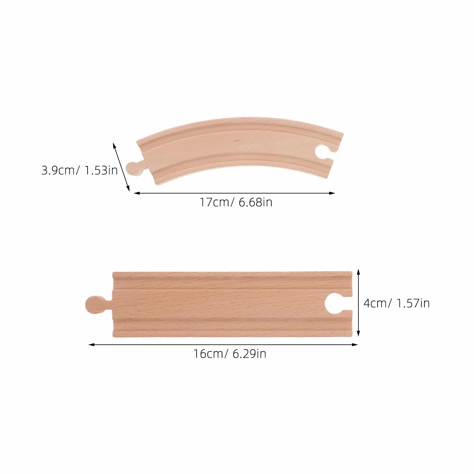 Gatuida Espansione Binari Trenino Elettrico in Legno, Accessori per Treni con Curve e Rettilinei, Kit Creativo per Ragazzo Ragazza da 20 Pezzi