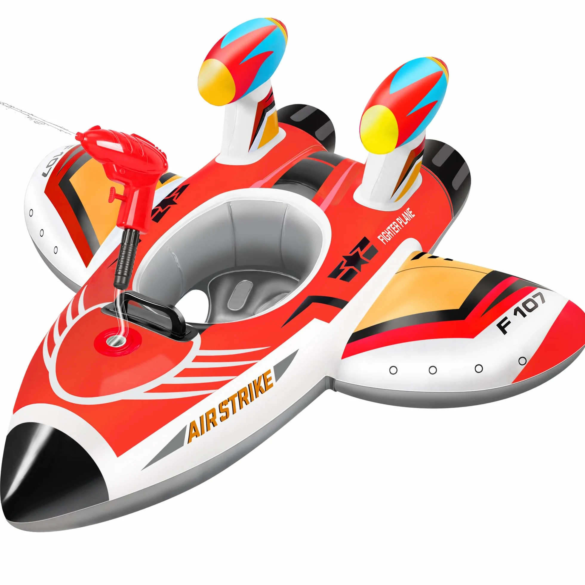 Salvagente Neonato con Pistola Acqua e Maniglia Galleggiante Piscina Bambini Giocattoli Gonfiabili per Piscina Giocattoli da Spiaggia per Bambini 3-6 Anni