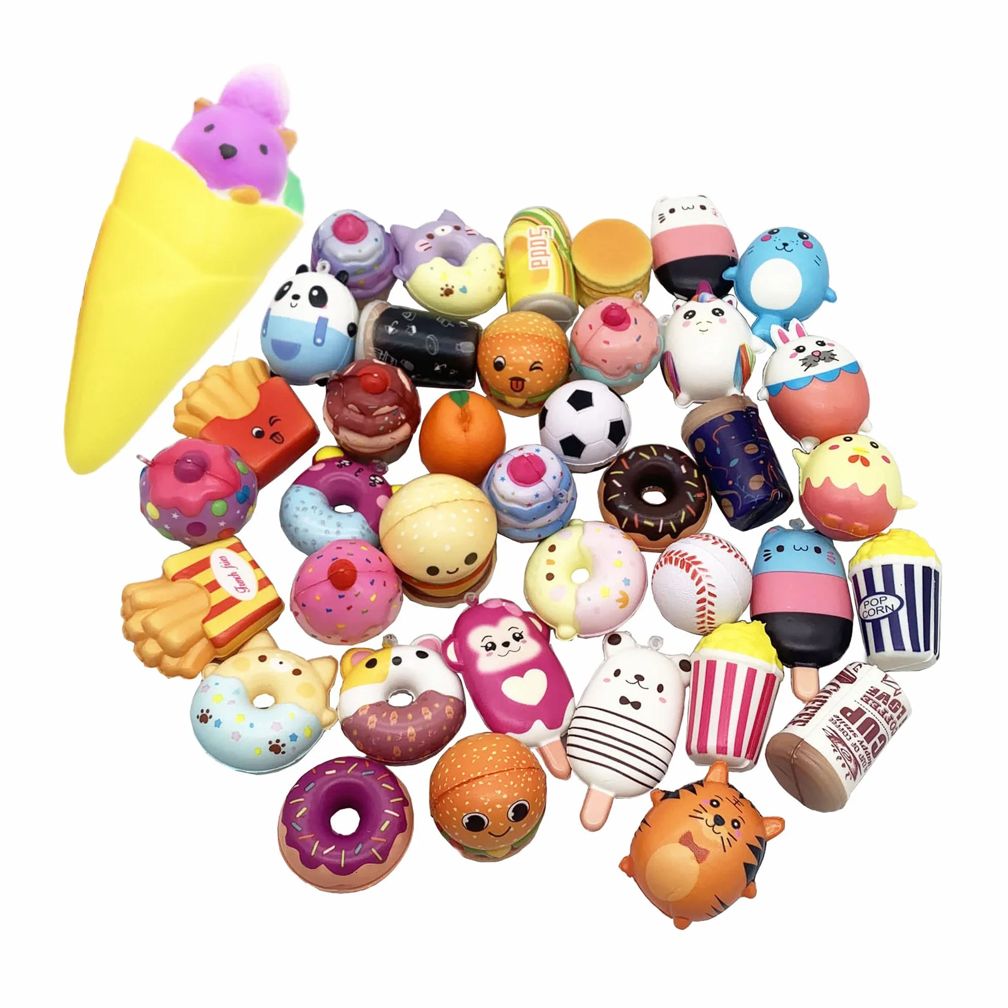 30 Assortiti Squishy Antistress Kawaii Giocattolo Stress Relief Slow Rising Gadget Ball