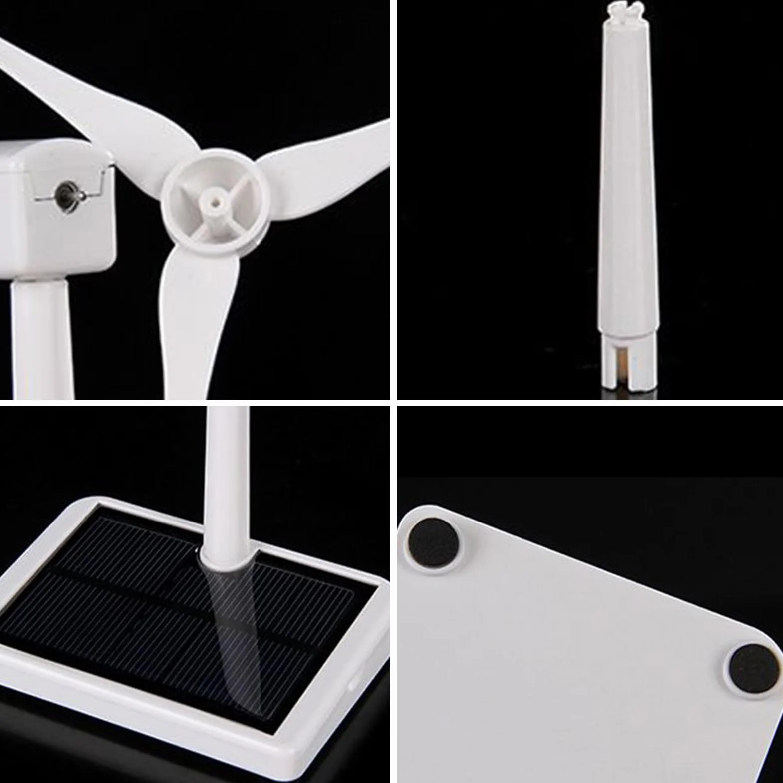 Mulino a vento ad energia solare kit scientifico energie rinnovabili ornamento rotante scrivania pannello fotovoltaico