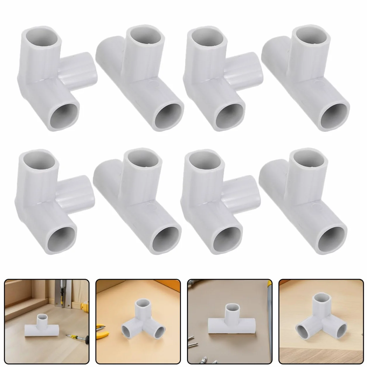Vaguelly Connettori a T per Recinto Ragazzo Ragazza e Animali 8 Pezzi in Plastica Design Espandibile per Sicurezza e Protezione Interna