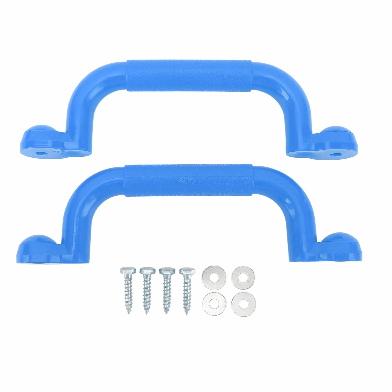 1 paio di maniglie per parco giochi professionali, versatili, antiscivolo, robuste e di grandi dimensioni, per strutture di arrampicata e casette da gioco. (Blu)