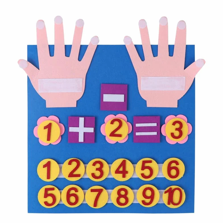 Feltro Board Numeri Montessori Apprendimento Bambino Addizione Sottrazione Matematica