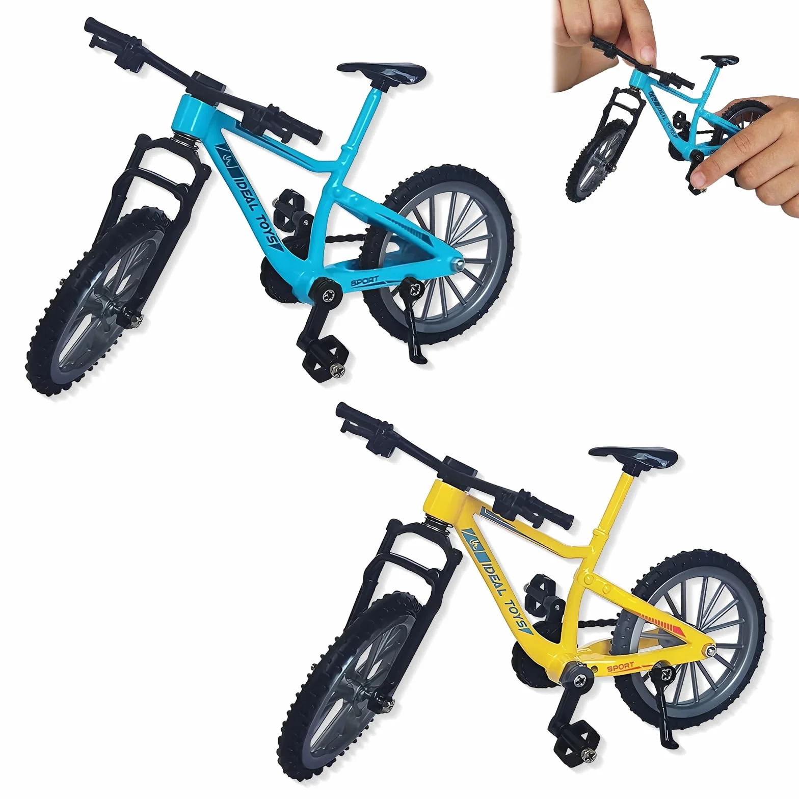 2 Pezzi Mini Finger Bikes,Bicicletta da Dito Finger Mountain Bike Bici da Dito Modello Mini BMX in Lega Creativa Finger Bike per Gli Amanti della Bicicletta, Ragazzi Ragazze Regalo