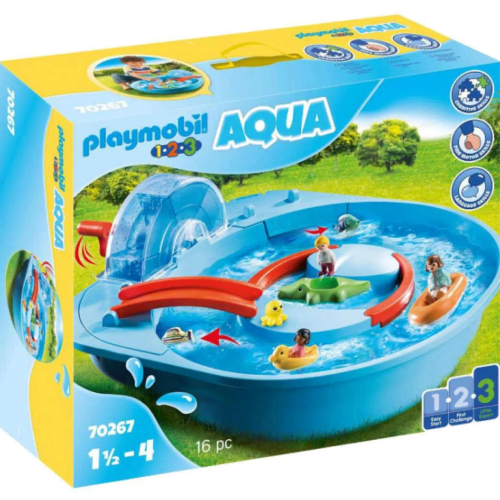 PLAYMOBIL 1.2.3 AQUA 70267 Splish Splash Water Park, for Children Ages 2+