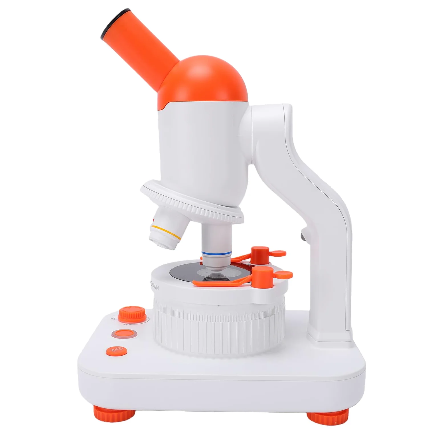 Fockety Microscopio per Bambini, Microscopio Educativo per Bambini con Ingrandimento da 40X a 400X, Giocattolo Scientifico con Doppia Illuminazione a LED, Kit di Diapositive