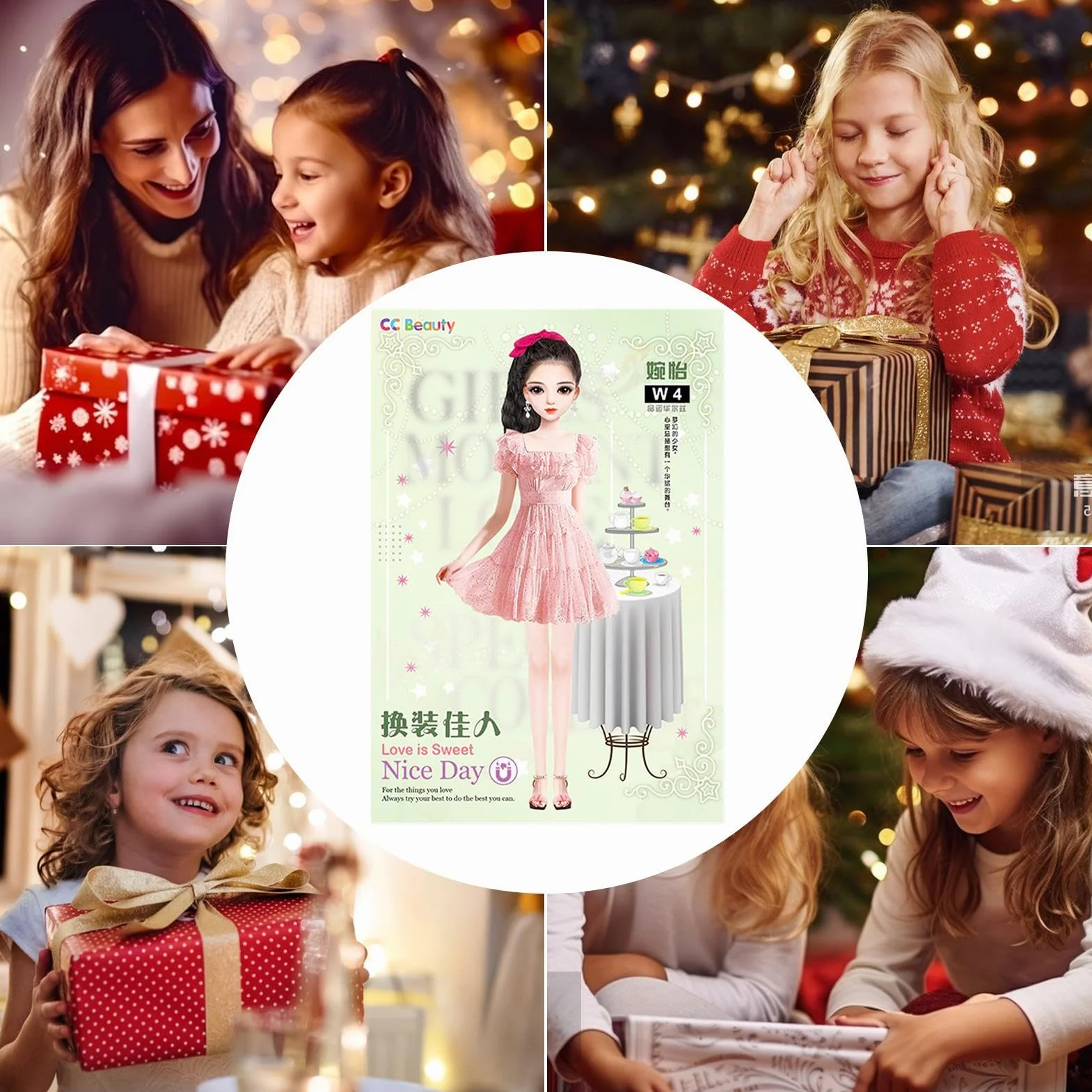 Vesti il ​​tuo bambino magnetico|Bambole magnetiche vestire principessa|2024 Nuove bambole di carta Giochi educativi di ruolo|Giochi di puzzle magnetici da vestire. Regali di Natale
