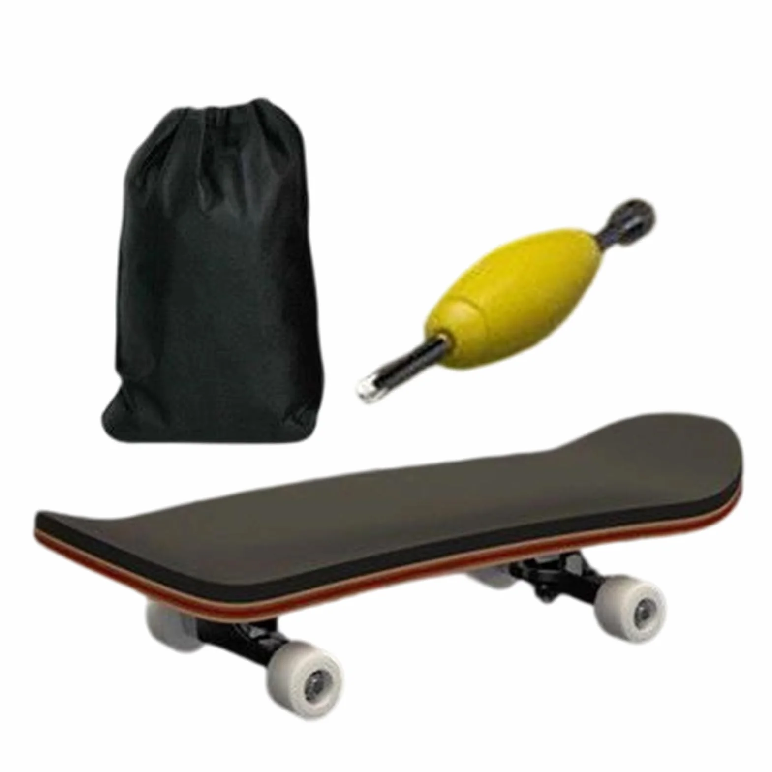 Finger Skateboards - Wood Fingertip Game, Anti Slip PU Mat Wood Skateboard Party Favors, Hand Skateboard, Mini Handheld Board For Boy Girl Student Adult Desktop Ornament Bedside Dorm Apartment