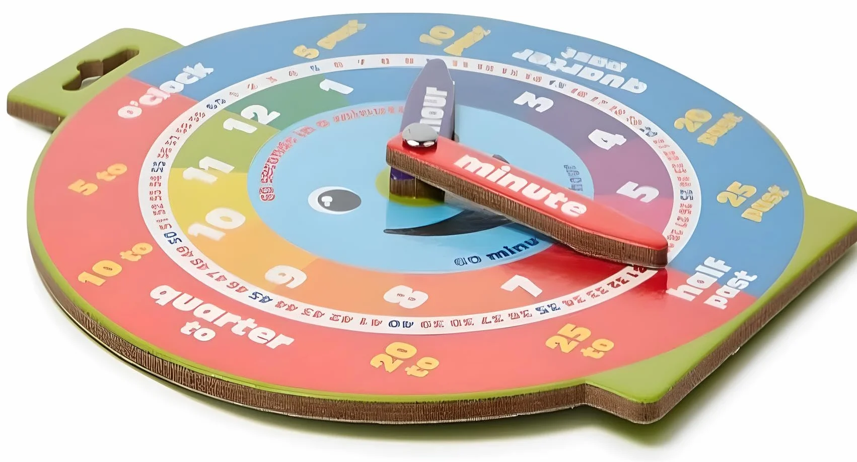 Morgan's Direct Orologio educativo con mani mobili e faccina sorridente. Facile da usare e resistente per i bambini piccoli, nonché portatile.