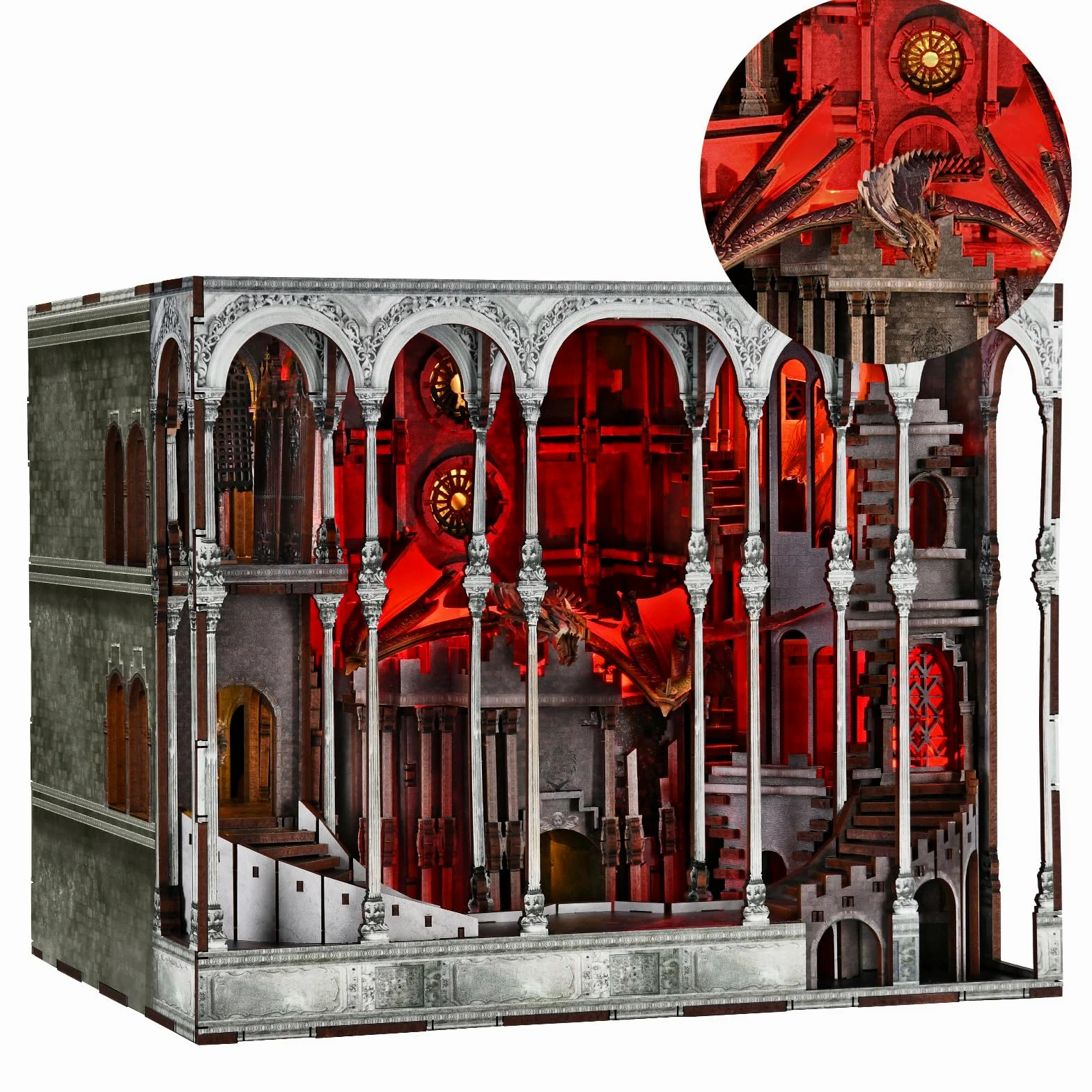 MiniCity Kit per angolo libro, kit fai da te in miniatura per adulti e ragazzi, casa delle bambole Booknook, puzzle in legno 3D per libreria, regali fai da te per familiari e amici
