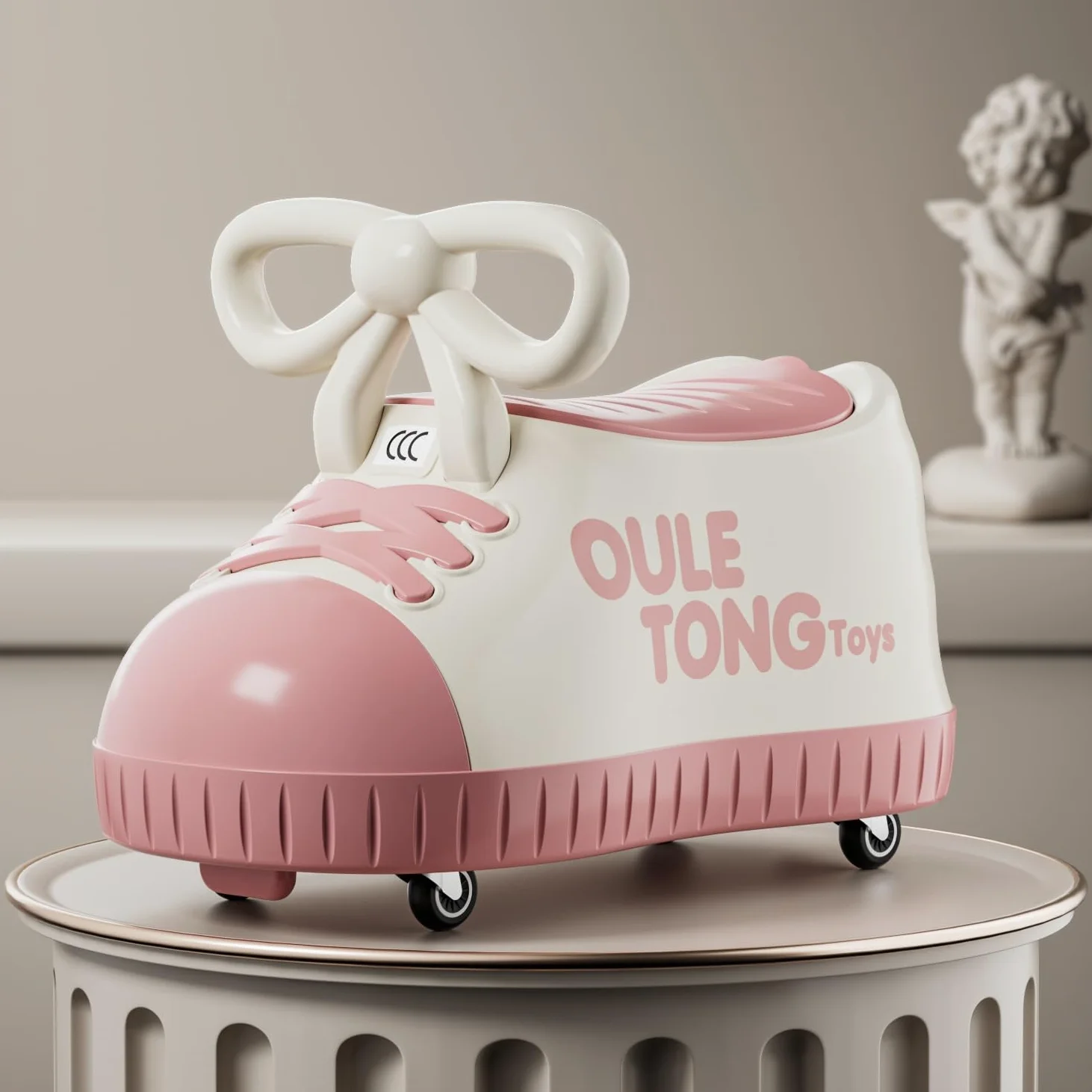 Auto a dondolo, Giocattolo da cavalcare for bambini Wiggle Car for neonati e, for interni altalena 1 a 3 anni(Rose)