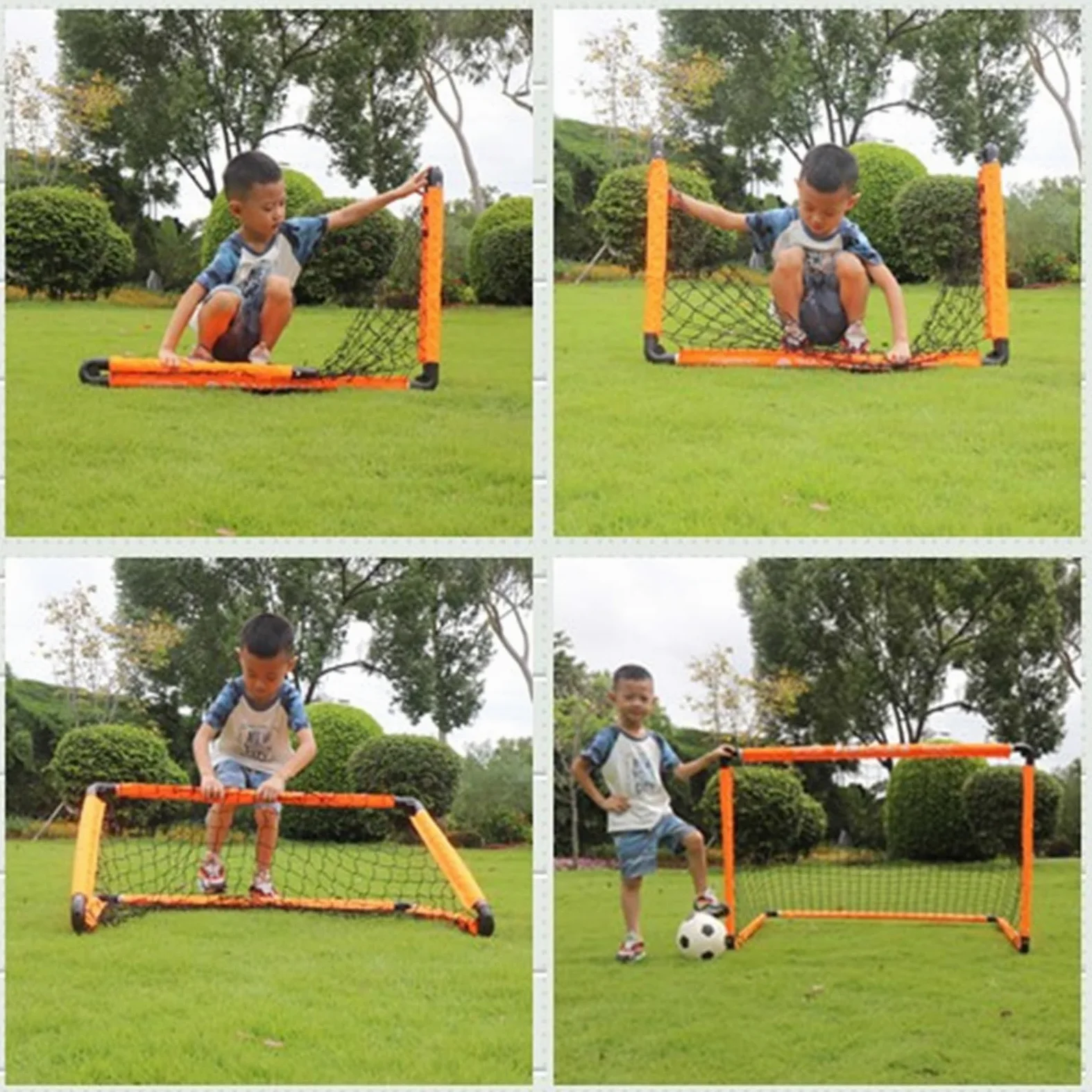 Porta da Calcio Pieghevole per Bambini - Set per Giardino/Esterni/Interni