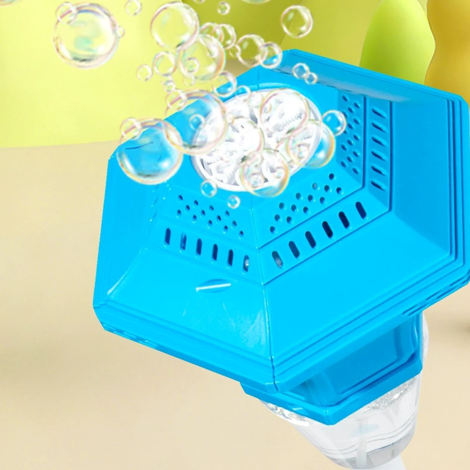Macchina bolle bacchetta Soffice giocattolo ricaricabile 10 fori a lampione | Con Musica E LED Da Terra Regolabile E Bacchetta Bolle Bambini In Piedi per