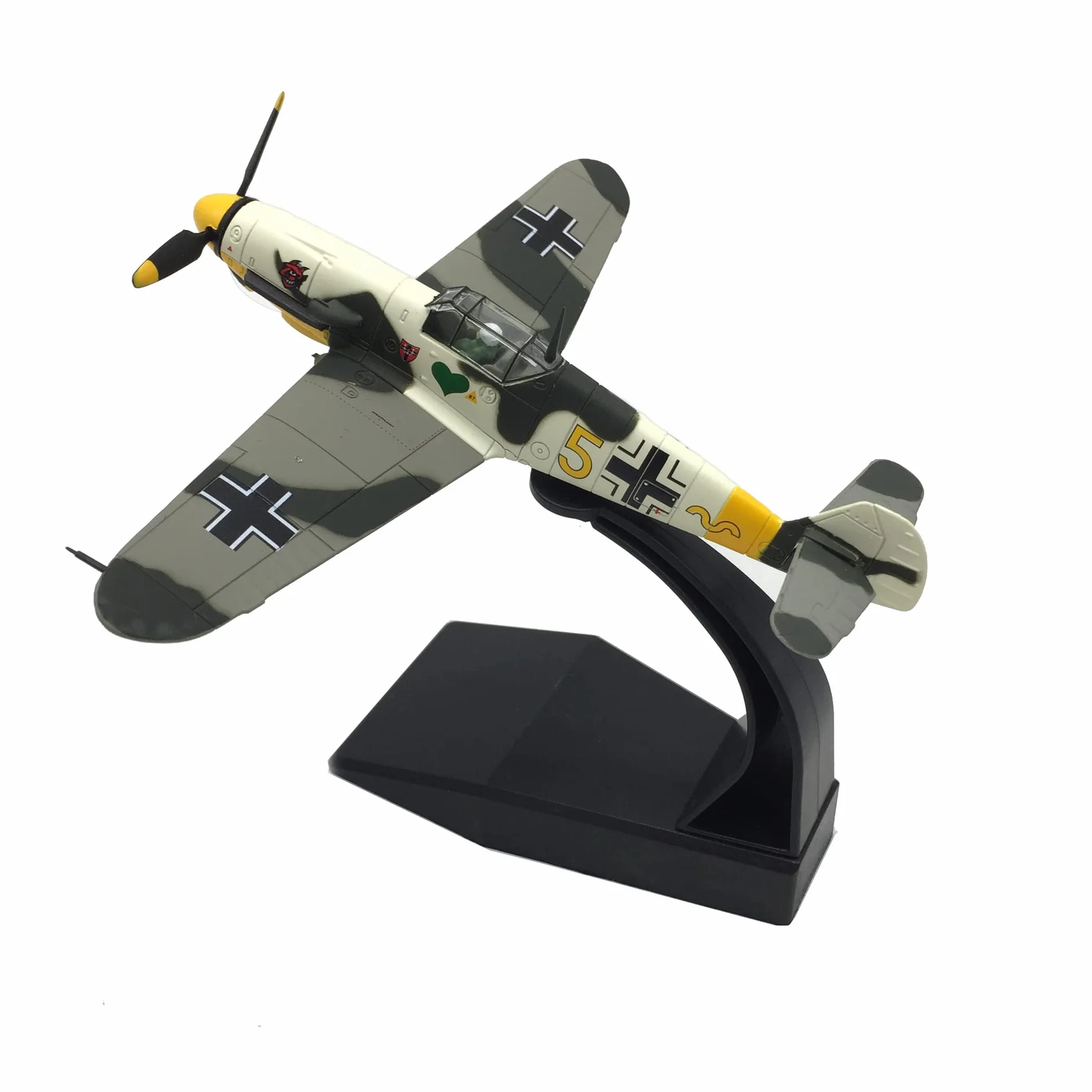 Zalati BF-109 1:72 Model Kit Aereo da Combattimento Tedesco con Supporto Espositore