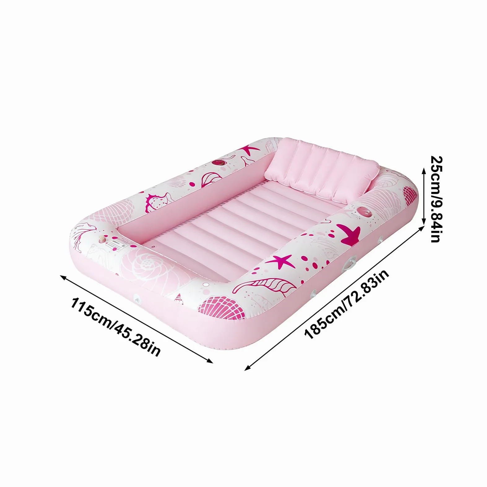 Sedia a sdraio da piscina gonfiabile – chaise longue abbronzante, letto di abbronzatura galleggiante | Amaca d'acqua portabicchieri per adulti, coppie, famiglie, località di vacanza, spiaggia, lago