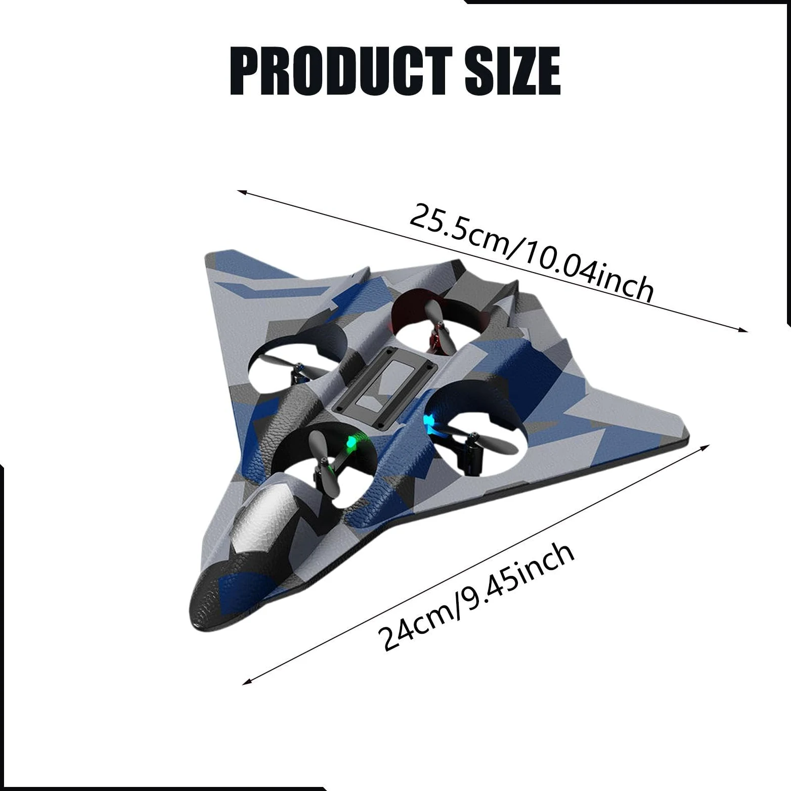 Aereo Radiocomandato RC Quadcopter Telecomando Funzione Hovering Materiale Eva Ricaricabile Luce Facile Utilizzo Adatto per Bambini Adulti P, Blu