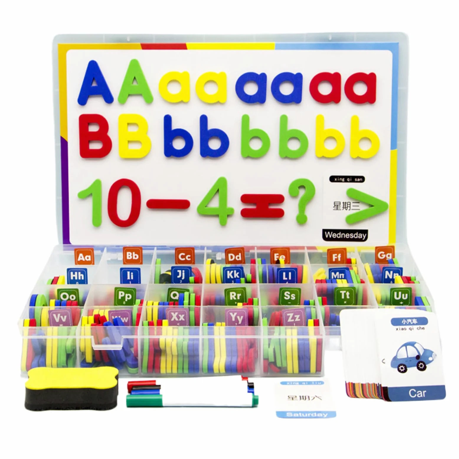 Numeri ' magnetico: kit colorato di adesivi, set di giocattoli educativi | di apprendimento con lavagna magnetica, pratica di ortografia e conteggio in maiuscole