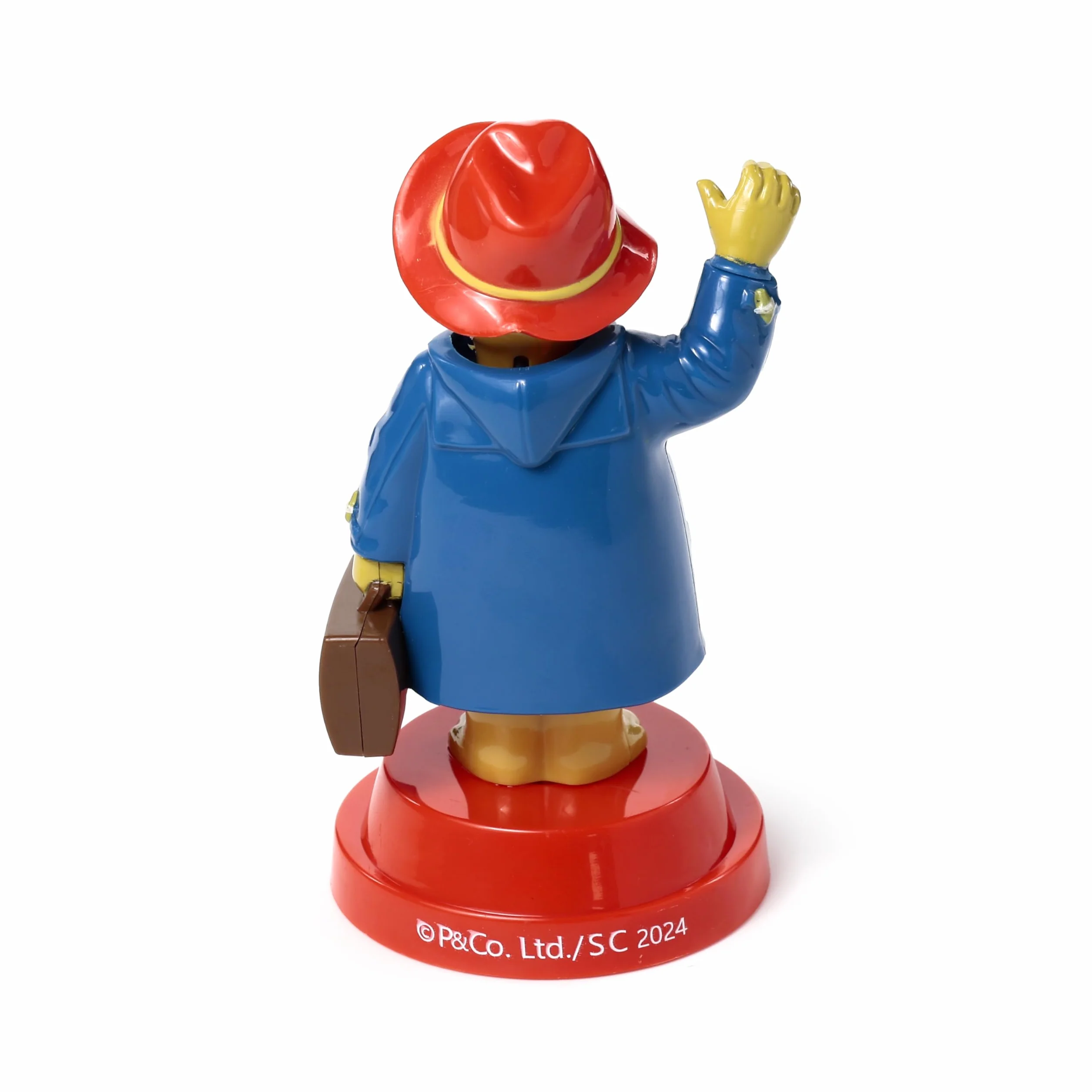 Puckator Solar Pal di Orso Paddington - Statuetta Ballerina ad Energia Solare, Cappotto blu, Base Rossa, Licenza Ufficiale