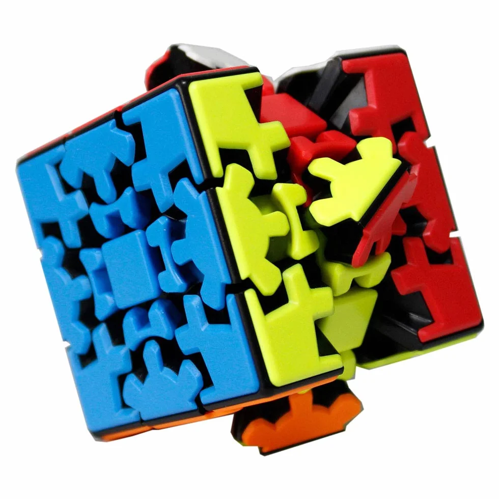 Oostifun YUMO Gear Cube 3x3 KungFu Cube 3D Puzzle 3x3x3 MultiColor Twist Smooth Brain Teaser con un piccolo treppiede