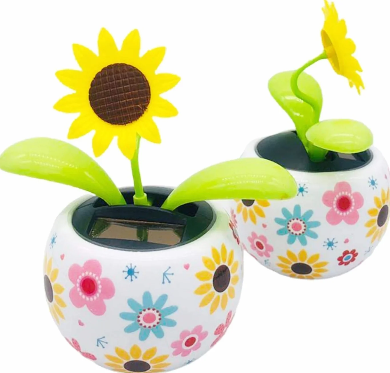 Girasole Solare Danzante Fiore Oscillante Decorazione Scrivania Kit Energia Solare