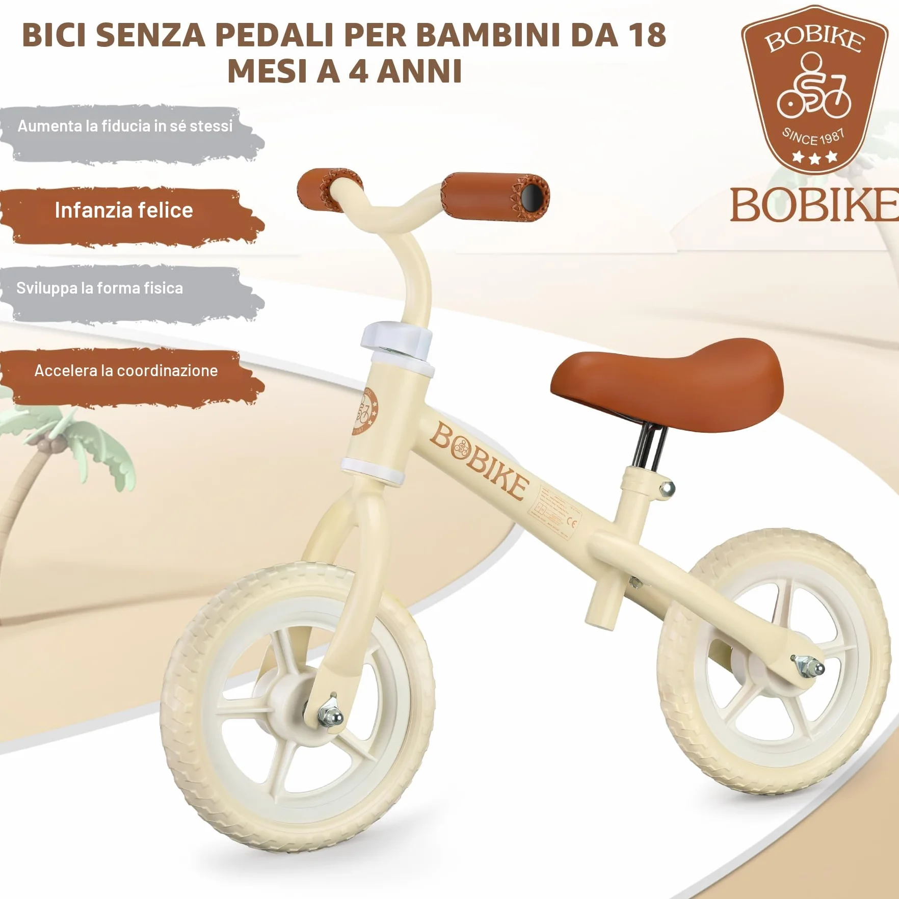 Itslife Bicicletta Senza Pedali per 1,5-4 Anni, Giocattoli per Bambini da 18 mesi, Bicicletta Equilibrio per Bambini Ultraleggera, Sella e Volante Regolabili, Regalo per Ragazzi e Ragazze