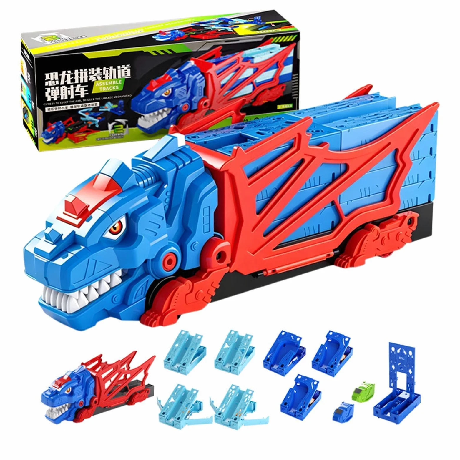 Pista Dinosauri Giocattoli Interattivo Flessibile DIY Educativo | Pista Da Corsa Dinosauri Giocattolo Per Casa Viaggi Esterno Scuola Materna Asilo Interno Giardino Bambini E Bambine