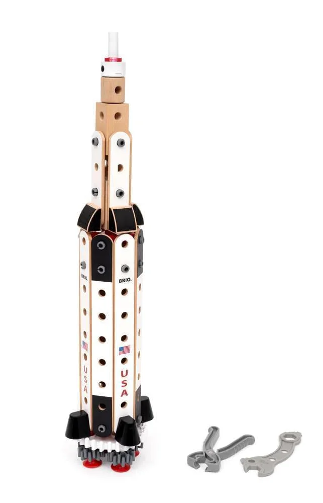 BRIO Builder 34607 Apollo Saturn V | Giocattolo da costruzione da 91 pezzi per bambini dai 3 anni in su
