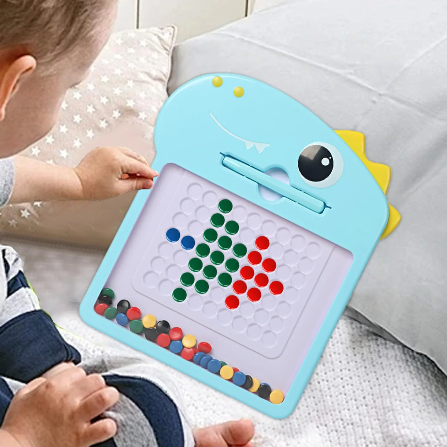 Scheda da scaratura magnetica - divertente cuscinetto da disegno magnetico con perline per bambini | Apprendimento precoce Doodle giocattolo per bambini di età compresa