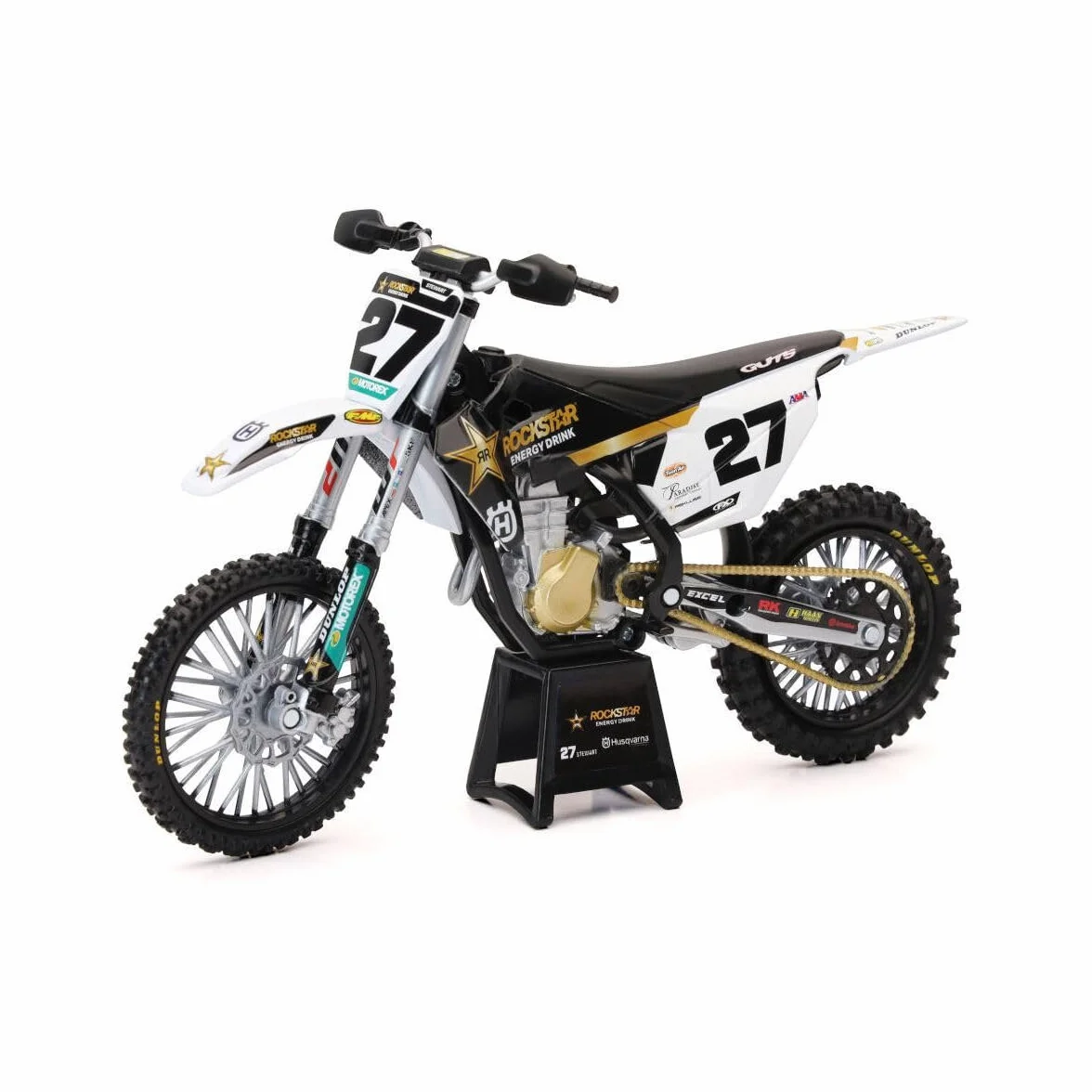 Ray Toys, Rockstar FC450 Team (Malcolm Stewart #27), scala 1:12 (58403)