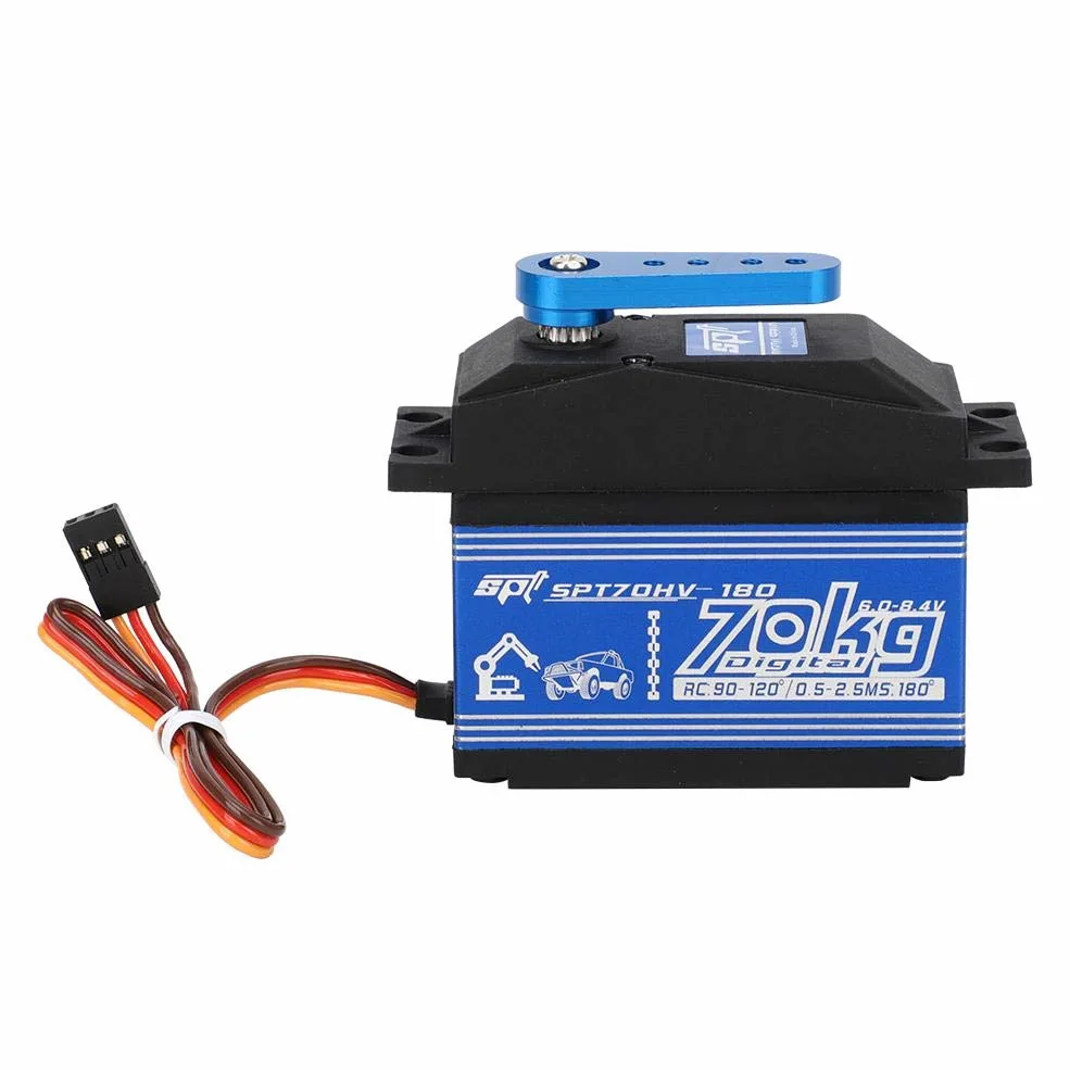 70KG RC Servo ingranaggio Digitale impermeabile in Metallo per 1/5 SPTZOHV180W Telecomando RC Auto Parte(Nero)