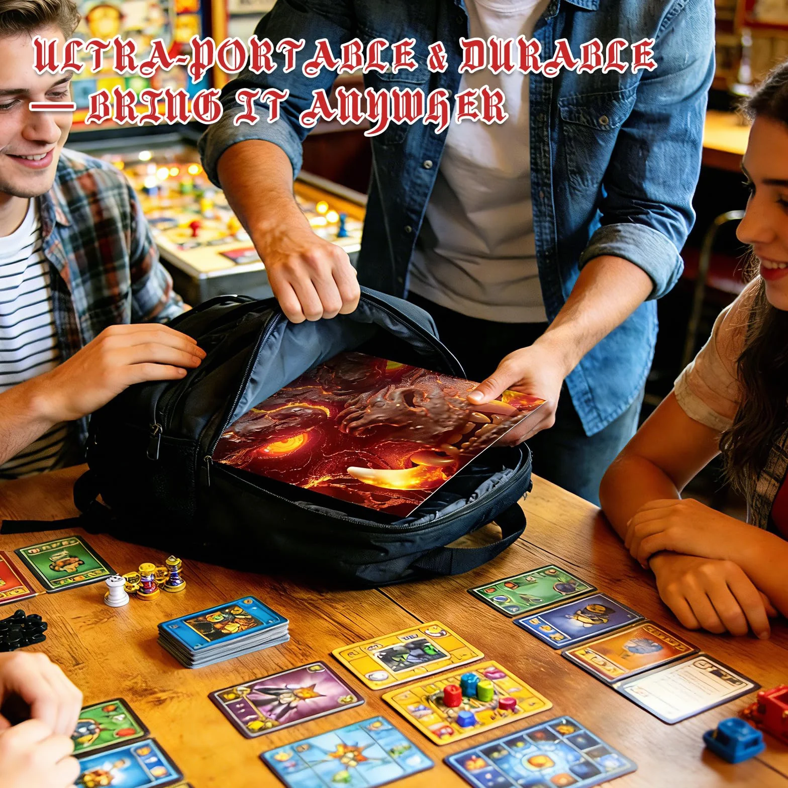 Byhoo Set da 2 schermi DM per D&D 5E – Accessori immersivi – Lavagolem & Principe del Drago Rosso, superficie cancellabile con supporti, formato pieghevole portatile A4 per master di gioco