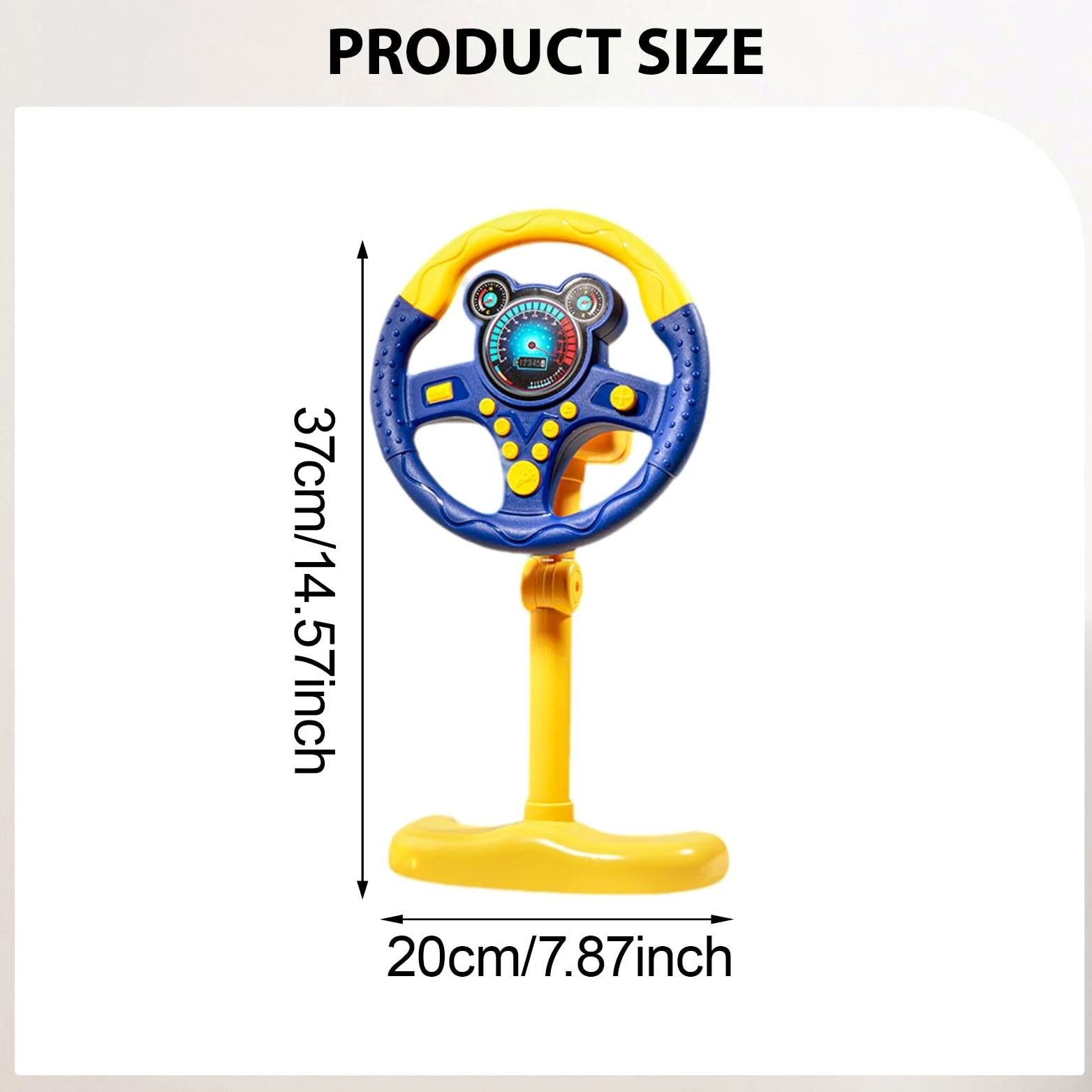 Baoblaze Volante Giocattolo Simulato Bambini Interattivo Elettronico Installazione Semplice con Supporto Educativo Effetti di Luce Suoni Migliora Riflessi E Ab, Blu