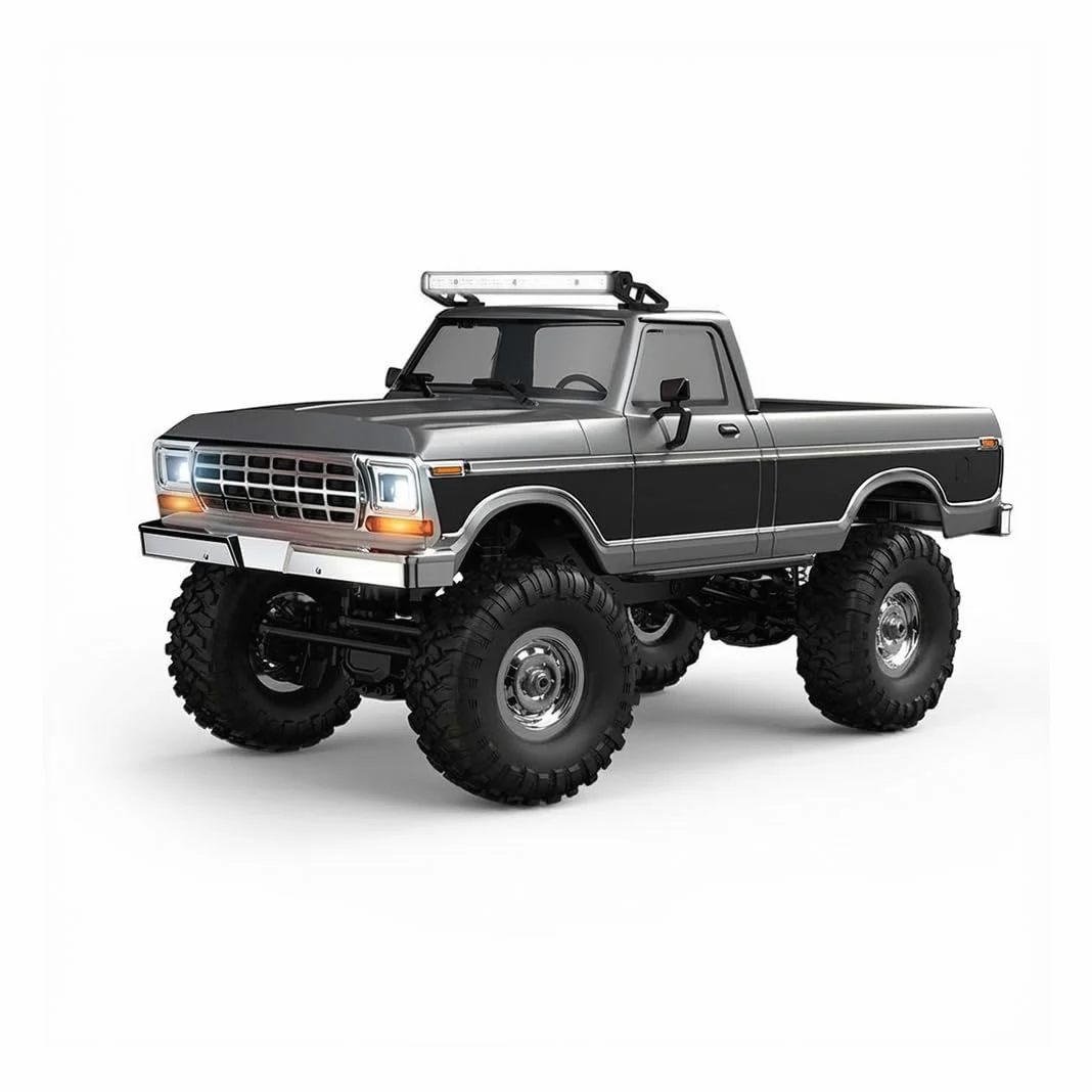 Auto telecomandata 1/16, pickup 4x4 proporzionale 2,4G, fuoristrada con 12 modalità di fari, auto radiocomandata per adulti (RTR/nero)