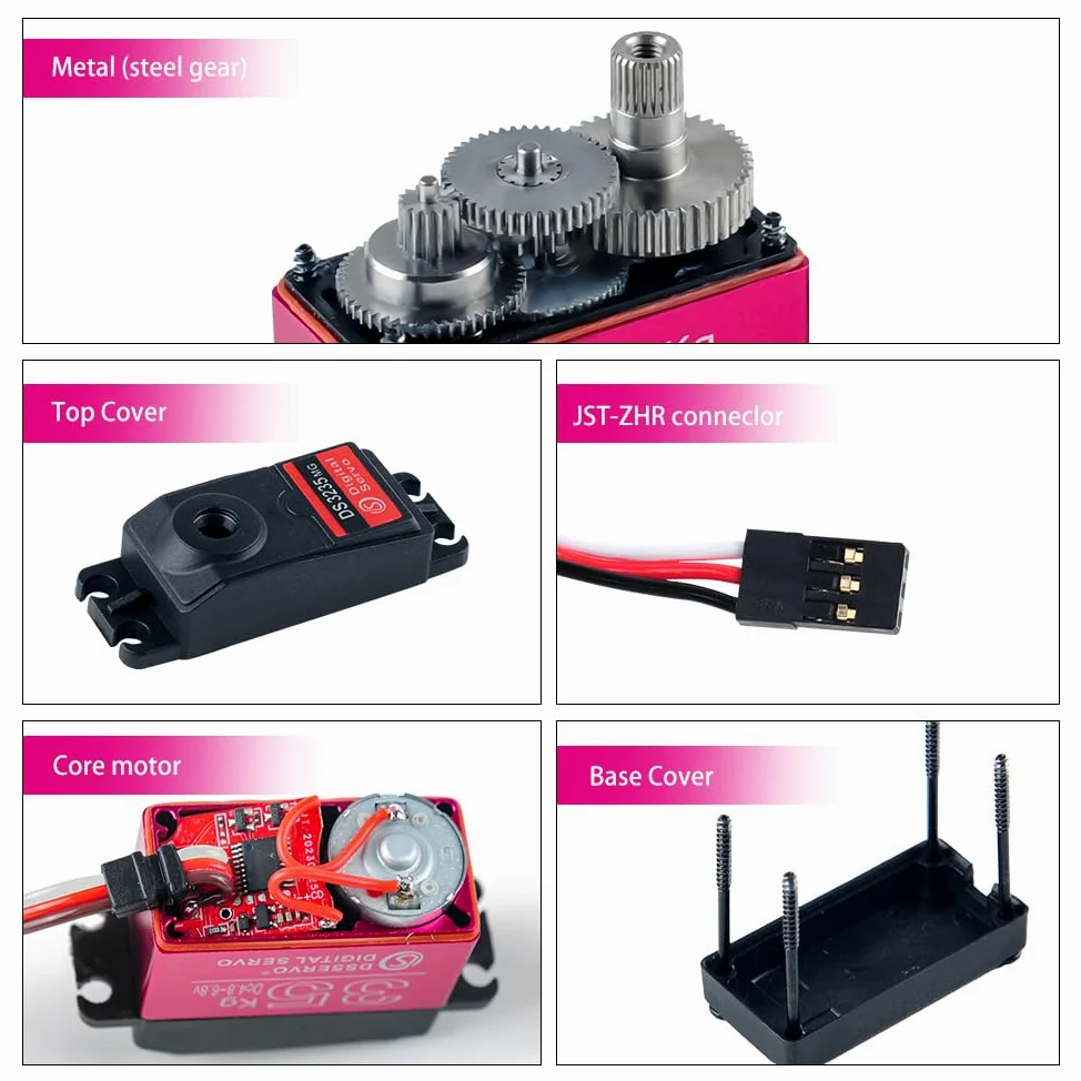 Servo digitale 35KG 6V DS3235 RC 270 gradi impermeabile IP66 con braccio servo 25T